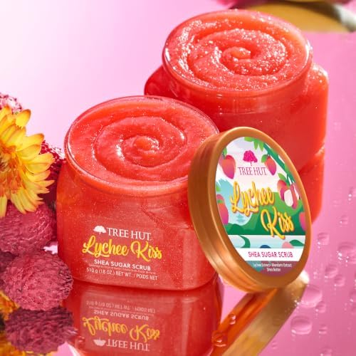 Tree Hut Shea Sugar Scrub, Lychee Kiss, 18 Ounce (Pack of 12) - Image 2