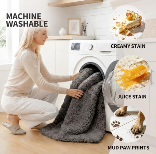 ILANGO Toilet Rugs U Shaped 22" × 24",Soft Absorbent Microfiber Bath Rugs - Image 4