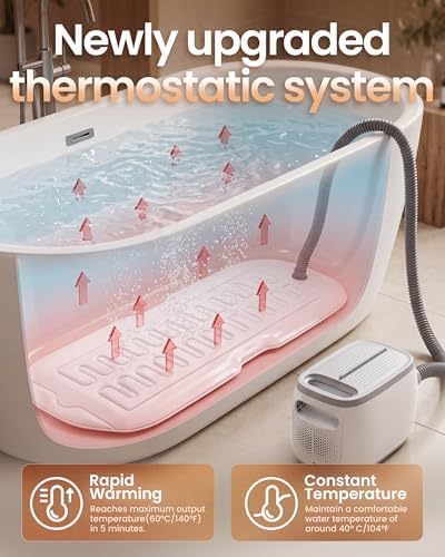 Upgraded Constant Temperature Bubble Bath Mat,Home Bathtub Massage Mat - Image 2