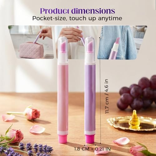 2-in-1 Cuticle Oil Pusher Pen, 2026 New Ceramic Cuticle Tool, Portable Lavender Scented Cuticle Pen for Manicure, Hydrating Nail Care Pen for Salon, Nail Repair Pen for Women (Purple+Pink) - Image 3