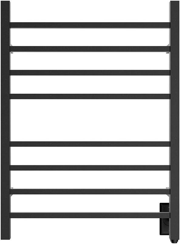 HEATGENE Towel Warmer, Heated Towel Warmer Rack, Wall-Mounted Hardwired/Plug-in Electric Towel Warmers for Bathroom, Hot Towel Rails - Matte Black