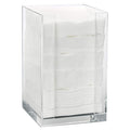 ForPro Square Pad Dispenser - Clear, Acrylic, Open Sides and Top Dispenser - Fits 4” x 4” Cotton Pads - 7” H x 4.25” W x 4.25” L