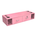 OmySalon Locking Wall Mount Styling Station, Beauty Barber Spa Equipment, Salon Cabinet Station for Hair Stylist,Bathroom Dresser with 5 Hair Dryer Holders,Pink