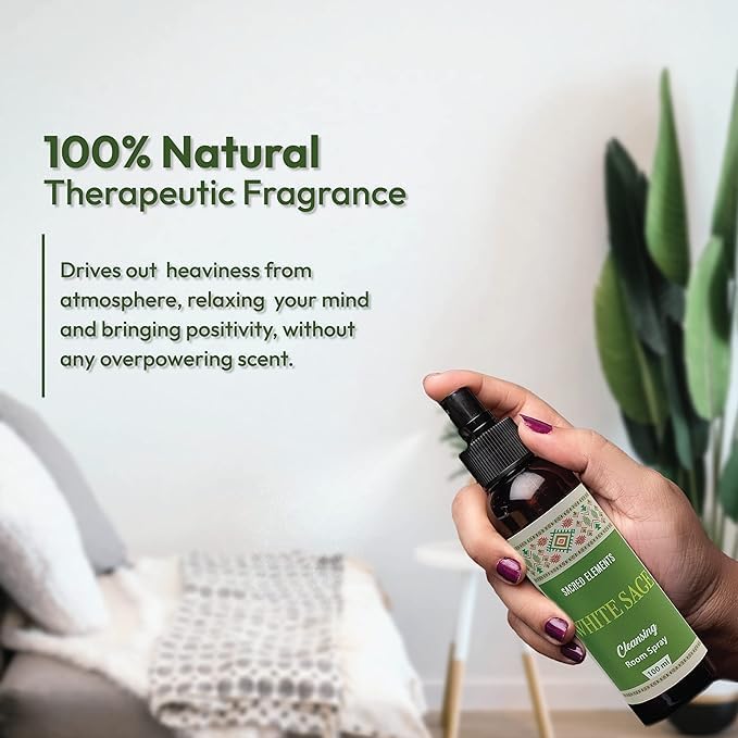 Sacred Elements White Sage Spray for Cleansing Negative Energy - 100% Organic, Crystal Quartz Charged Sage Smudge Spray | Florida Water Spiritual Cleansing (Rituals Spray - Pack of 2, 6.8 Oz)
