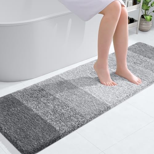 OLANLY Bathroom Runner Rug 59x17, Extra Soft Absorbent Microfiber Bath Rugs by OLANLY