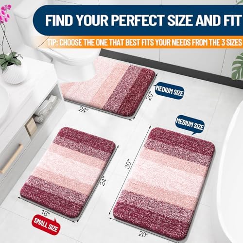 OLANLY Bathroom Rugs Mat 34x21, Extra Soft Absorbent Microfiber Bath Rugs - Image 2