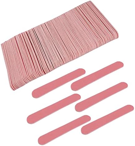 Mini Nail Files Bulk (100 Pcs), Double Sided Emery Board Nail File for Nature Nails, Manicure Tool Set Disposable Colorful Nail File for Home Salon Use Travel Size Men Women Kids Wood Board by GigaGround