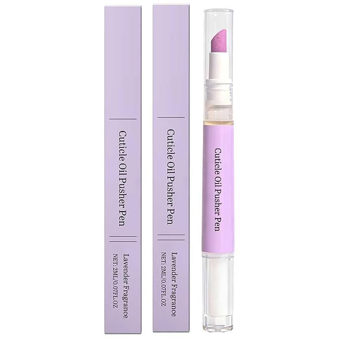 Ceramic Nail Polish Brush Pen, 2-In-1 Nail Cuticle Care Oil Pen, Nail Care Tool For Dry And Damaged Nails, Moisturizing Nail Polish For Hangnails And Added Shine (2 Pcs)