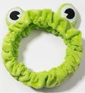 Huachi Makeup Headbands for Women for Washing Face Frog Headband Cute Spa Animal Facial Hair Band for Girls Soft Elastic Skincare Shower Head Wraps Green