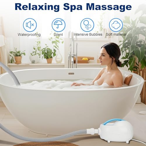 Bubble Bath Mat,Bubble Bath Massager for Smooth Bathtub – 3-Speed Adjustable Tub Spa Massager with Non-Slip Suction Cups and Remote Control – Ideal for Stress, Sore Muscles & Total Relaxation - Image 5