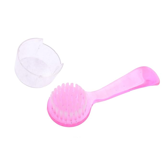 uxcell Plastic Grip Round Bristle Face Facial Cleaning Washing Brush Skin Care Massage