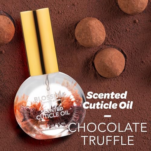 Blossom Cuticle Oil for Nails, Moisturizing, Chocolate Truffle, 0.5 fl. oz - Image 2