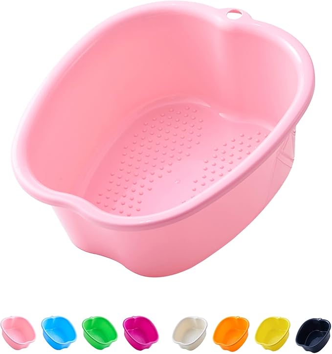 AXLOFO® Foot Soaking Bath Basin, Large Plastic Foot Soaking Tub, Feet Massage Feet Bath Bucket, Great for Getting the Dead/Old Skin Off Your Foots (pinkbasin)