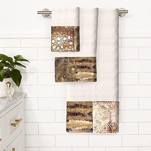 Zahari Home Zambia Animal Print Bath Towel Set - 3 Piece Bath, Hand and Wash Towels. Luxury Contemporary Bath Ensemble - Image 2