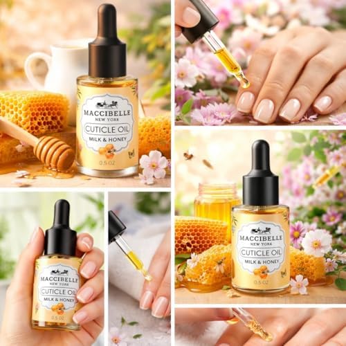 Cuticle Oil 0.5 oz - Heals Dry Cracked Cuticles (Milk and Honey, 0.5 Fl Oz) - Image 5