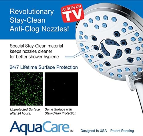 AquaCare 8-mode High Pressure Handheld Shower Head with 2-mode Power Wash - Image 3