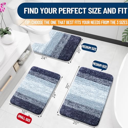 OLANLY Bathroom Runner Rug 40x24, Extra Soft Absorbent Microfiber Bath Rugs - Image 2