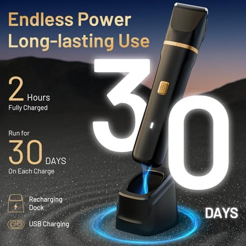 Risina Body Trimmer for Men, 2-in-1 Groin & Body Hair Trimmer, IPX7 Waterproof Electric Razor, Ball & Pubic Hair Trimmer for Private Areas, Ceramic Blade Body Shaver, Rechargeable Grooming Kit - Image 5