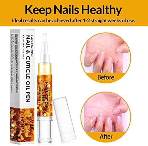 Lagunamoon Milk & Honey - Cuticle Oil Pen with Natural Ingredients to Moisturize and Nourish Dry Nails and Cuticles, Prevents Nail Cracking and Hangnails, Skin Moisturizer, 0.20 Fl Oz (Pack of 1) - Image 5