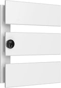 K&KALONZO Electric Towel Warmer, 18.35" W x 22.8" H Wall-Mounted Towel Heater with Built-in Timer, Waterproof Aluminum Towel Warmer for Bathroom, Support Plug-in and Hardwired, White, K3-L-W