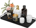 Toilet Paper Basket, Bathroom Basket for Counter Toiletries Towel Decor TP, Toilet Tank Tray, Guest Back of Toilet Organizer Storage, Vanity Tray for Perfume Makeup, Kitchen 13”x6.5” Black