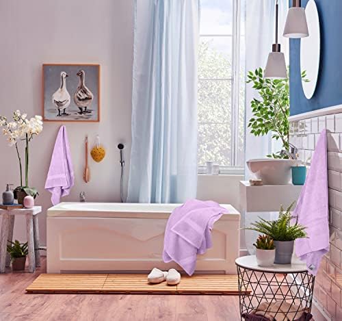 Utopia Towels 8 Piece Luxury Towel Set – Majestic Plush, Super Absorbent & Quicker-to-Dry, Thick 100% Ring Spun Cotton Towels for Bathroom, Spa & Hotel – 2 Bath, 2 Hand, 4 Washcloths, Lavender - Image 5