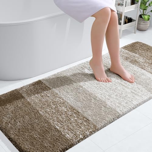 OLANLY Bathroom Runner Rug 59x24, Extra Soft Absorbent Microfiber Bath Rugs by OLANLY