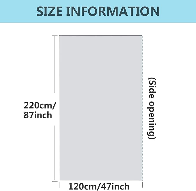50 Pieces Disposable Plastic Sheeting,for Body Wrap Used Inside a Far Infrared Sauna Blanket,47"" x86 PE (Thicken 50 Pcs),1/50