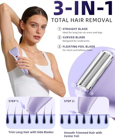 Ufree 3-in-1 Bikini Trimmer Electric Razors for Women, Gifts for Women - Image 5