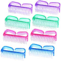 Handle Grip Nail Brush, Nail Cleaning Brushes Pedicure Scrubbing tool, Toes Fingernail Brush Scrub Cleaner kit for Men and Women 8 Pack (Multicolor) by MODENGKONGJIAN