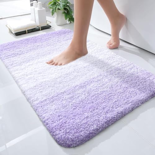 OLANLY Small Bathroom Rugs 24x16, Extra Soft Absorbent Microfiber Bath Rugs by OLANLY