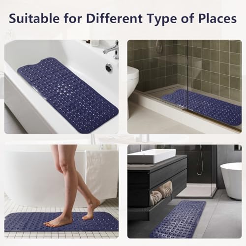 XLHOMO 26PC Bathroom Accessories Set - Gorgeous Blue Bathroom Set, Bathroom Accessory Set, Blue Shower Curtain Set with Bathtub Mats for Shower Tub - Image 3