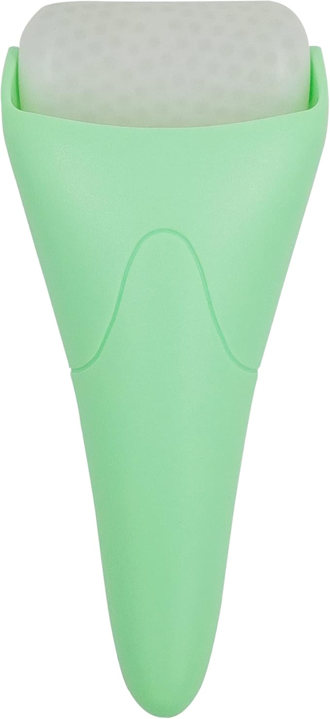 Chikoni 3 in 1 Ficial Face Ice Jade Roller and Gua Sha Tool, Natural Real Jade Anti-Wrinkle Face Eye Neck Massager Tool, Reduce Wrinkles, Puffiness, Migraine, Redness, Pain and Injury, Green
