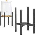 Keenray Metal Adjustable Stand for Towel Warmers, Heavy Duty Stand with Trays to Fit Different Sized Towel Warmers(8’’-15’’), Ideal Stand Accessories for Bathroom , Black