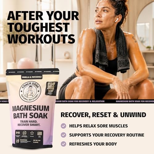 Coach Soak Magnesium Bath Soak - 3 lb, Vanilla & Patchouli Bath Salts - Image 2