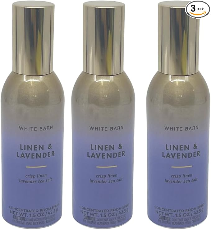 Bath & Body Works Linen & Lavender Concentrated Room Spray 1.5oz each - Pack of 3
