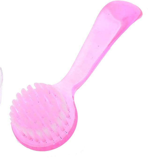 uxcell Plastic Grip Round Bristle Face Facial Cleaning Washing Brush Skin Care Massage