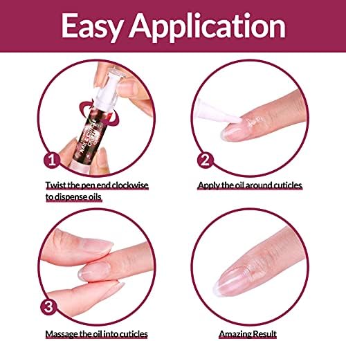 Lagunamoon Cherry Cuticle Oil Pen for Nail Care, 5ml Nail Oil Pen with Natural Ingredients to Moisturize and Nourish Dry Nails and Cuticles, Cuticle Oil to Prevent Nail Cracking and Hangnails - Image 4