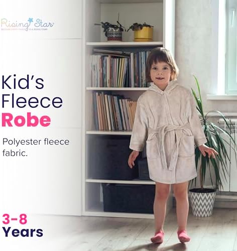 Rising Star Baby Toddler Robe Or Kids Robe for Girls and Boys - Kids & Baby Bath Robe Spa Set with Washcloth or Slippers - Image 4