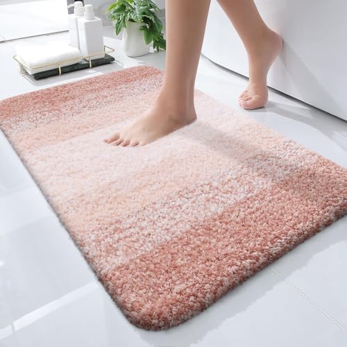 OLANLY Small Bathroom Rugs 28x18, Extra Soft Absorbent Microfiber Bath Rugs by OLANLY