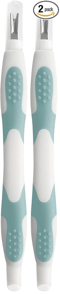 Trim Easy Hold Sure Grip Implements Cuticle Remover/Pusher,Dual Ended,Non Slip, Maximum Grip,V Tip,Cuticle Trimmer,Tool For Manicure,Pedicures,Ergonomic Design,Nail Care Essential, 1 Count (Pack of 2)