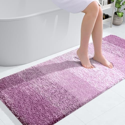 OLANLY Bathroom Runner Rug 54x24, Extra Soft Absorbent Microfiber Bath Rugs by OLANLY