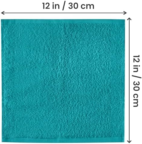 Utopia Towels 24 Pack Washcloths, 12x12 in, 100% Cotton, Turquoise - Image 2