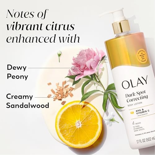 Olay Body Lotion for Women, Tone Enhancing with AHA Serum, Visibly Reduce Discolored Skin, 24hr Moisture & Hydration, Fast Absorbing Formula, Vit-B3 Complex, For All Skin Types, 17 Fl Oz (Pack of 6) - Image 5
