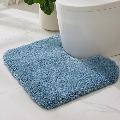 ILANGO Toilet Rugs U Shaped 22" × 24",Soft Absorbent Microfiber Bath Rugs by ILANGO