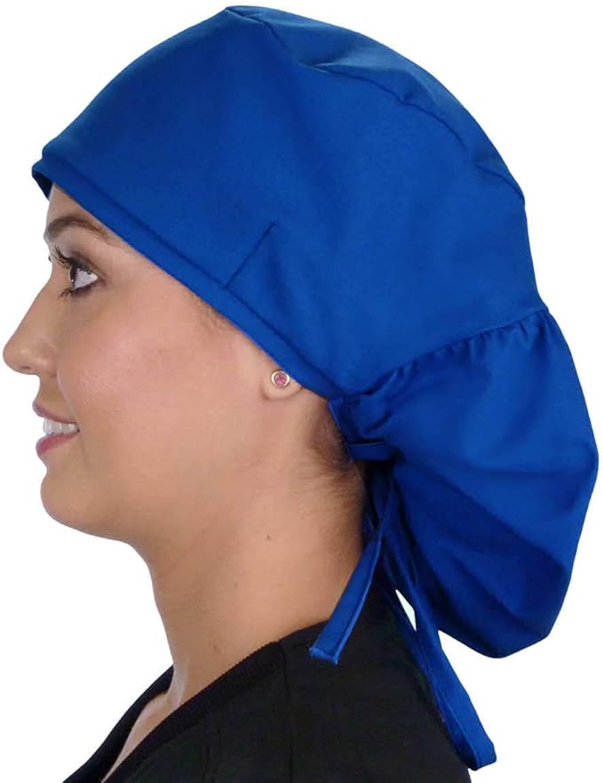 Sparkling EARTH Big Hair Ponytail Classic Surgical Style Scrub Working Cap - Made in The USA!!!