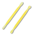 2Pcs Plastic Cuticle Pusher, Dual-end Dead Skin Nail Pusher, Gentle Plastic Pusher, Gel Polish Remover Tool, Manicure and Pedicure Tool, Yellow