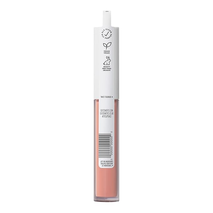 e.l.f. Lip Lacquer, Hydrating Lip Gloss, Non-Sticky Ultra-Shine with Vitamin A & E, Vegan & Cruelty-Free, Whisper Pink