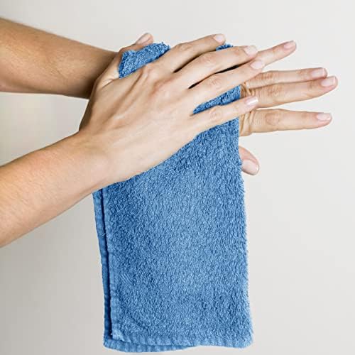 Utopia Towels 24 Pack Washcloths, 12x12 in, 100% Cotton, Electric Blue - Image 3