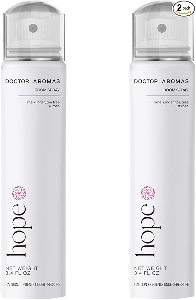 Doctor Aromas Premium Air & Room Spray – Lime & Ginger Long-Lasting Fragrance for Home, Bedroom or Bathroom – Powered by Everspray Tech (Pack of 2, Hope)